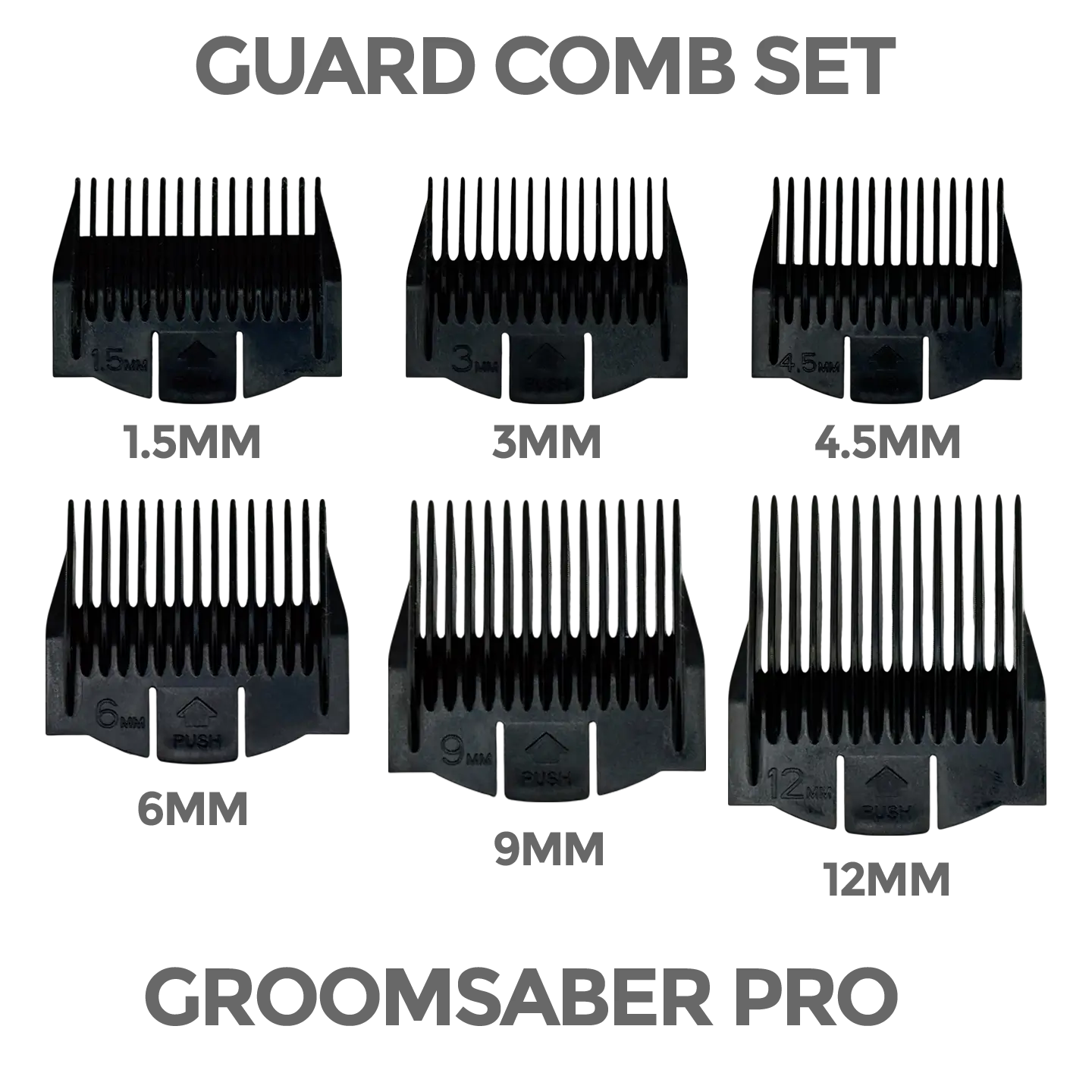 Six Piece Guard Comb Set (Groomsaber PRO Trimmer)